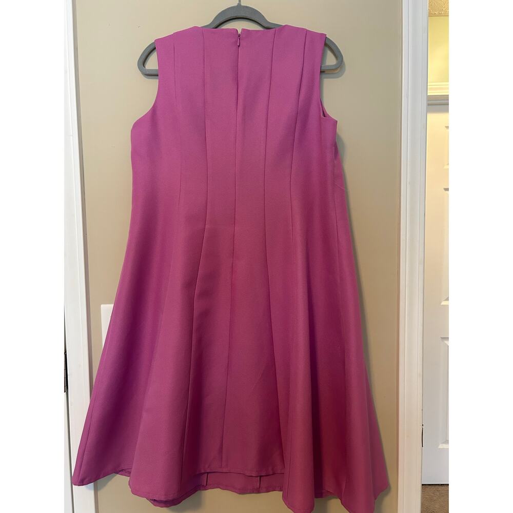 Roaman’s Women’s Plus Size Fit and Flare Suit Dress in Pretty Orchid Size 14W - Picture 7 of 11